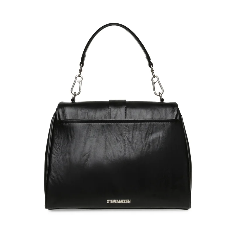 STEVE MADDEN Steve madden engine women's black/silver satchel bag